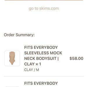 new skims fits everybody mock neck bodysuit